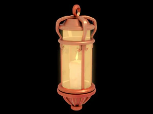 Stylized Fantasy Floating Lamp for Halloween 3D Model