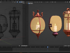 Stylized Fantasy Floating Lamp for Halloween 3D मॉडल