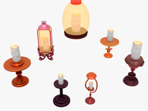 Fantasy Stylized Halloween Lamp 3D Model