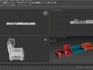 Cartoon Sofa Model Model 3D