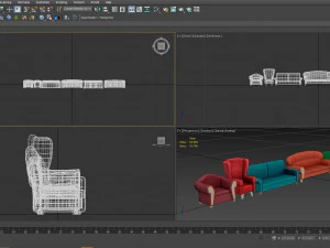 Cartoon Sofa Model 3D Model