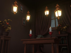 Halloween Cartoon Room 3D Model