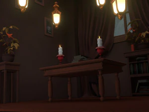 Halloween Cartoon Room 3D Model