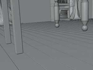 Halloween Cartoon Room Model 3D