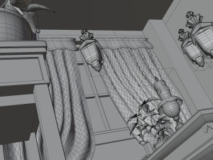 Halloween Cartoon Room Model 3D