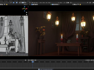 Halloween Cartoon Room Model 3D