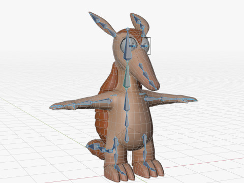 Dasypodidae cartoon character 3D 模型