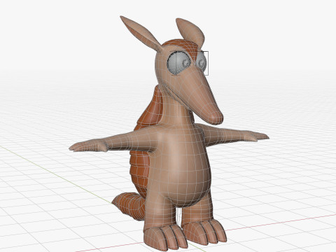 Dasypodidae cartoon character 3D 模型