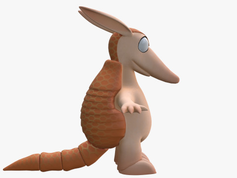 Dasypodidae cartoon character 3D 模型