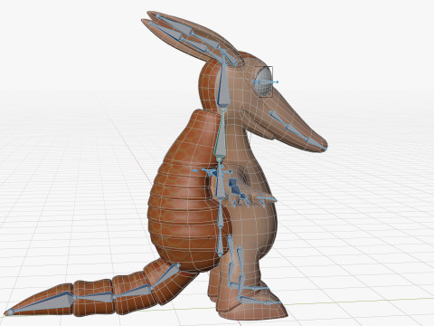 Dasypodidae cartoon character 3D 模型