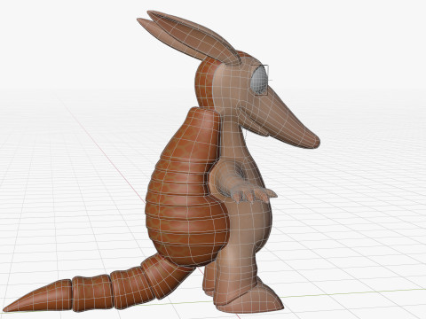 Dasypodidae cartoon character 3D 模型
