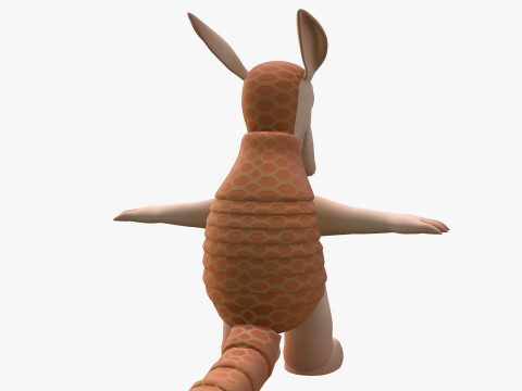 Dasypodidae cartoon character 3D 模型