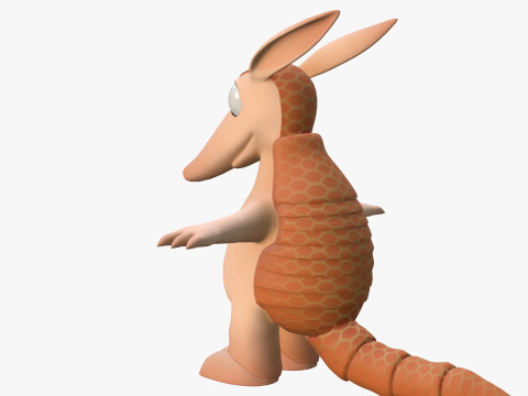 Dasypodidae cartoon character 3D 模型