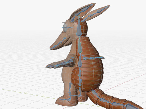 Dasypodidae cartoon character 3D 模型