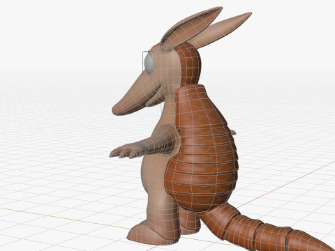 Dasypodidae cartoon character 3D 模型