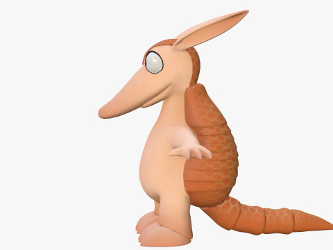 Dasypodidae cartoon character 3D 模型