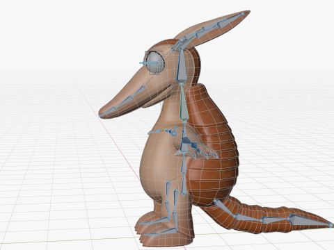 Dasypodidae cartoon character 3D 模型