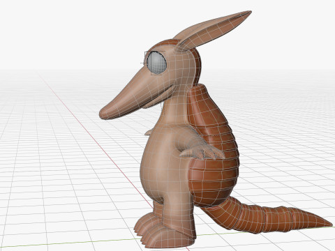 Dasypodidae cartoon character 3D 模型