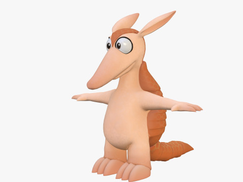 Dasypodidae cartoon character 3D 模型