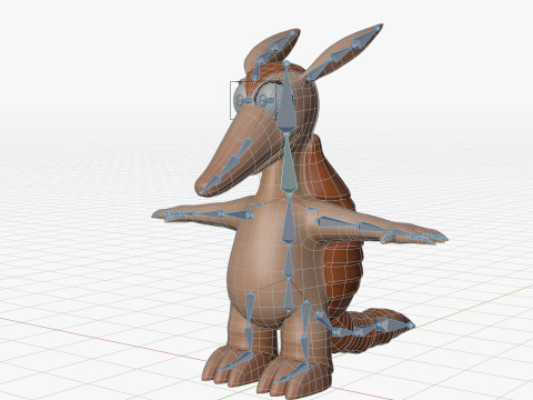 Dasypodidae cartoon character 3D 模型