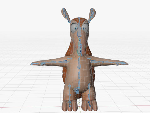 Dasypodidae cartoon character 3D 模型