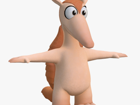 Dasypodidae cartoon character 3D 模型