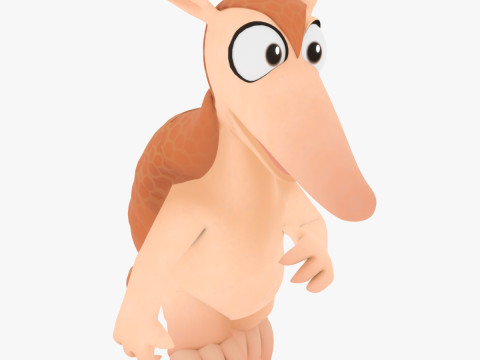 Dasypodidae cartoon character 3D 模型