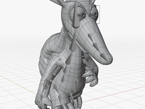 Dasypodidae cartoon character 3D 模型
