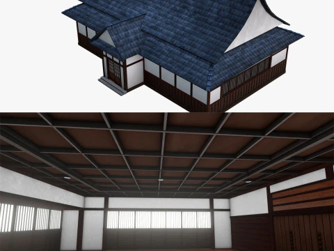 Casa di addestramento giapponese - Dojo Modello 3D