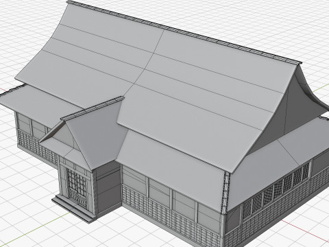 Japanese Training House - Dojo 3D Model