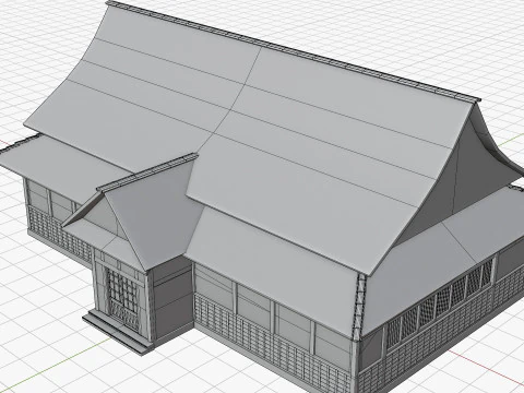 Japanese Training House - Dojo 3D Model