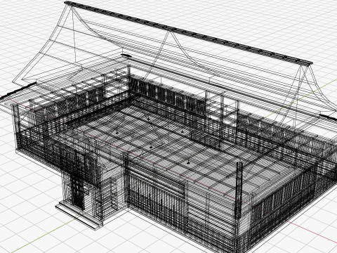 Japanese Training House - Dojo 3D Model