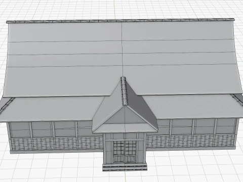 Japanese Training House - Dojo 3D Model