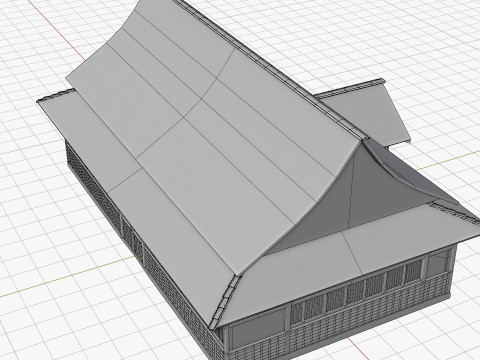 Japanese Training House - Dojo 3D Model
