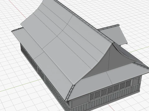 Japanese Training House - Dojo 3D Model