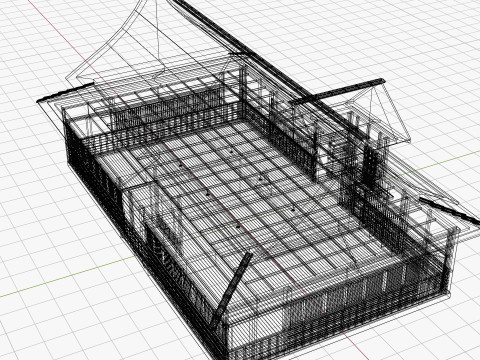 Japanese Training House - Dojo 3D Model