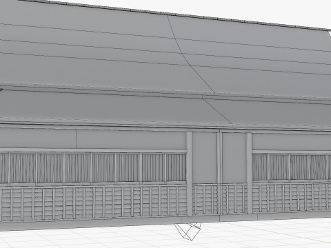 Japanese Training House - Dojo 3D Model