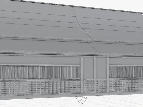 Japanese Training House - Dojo 3D Model