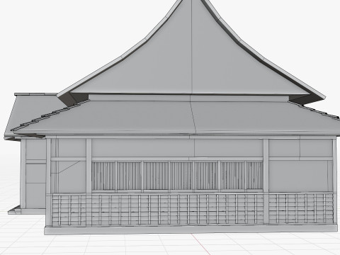 Japanese Training House - Dojo 3D Model