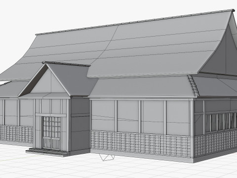 Japanese Training House - Dojo 3D Model