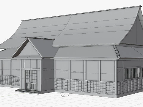 Japanese Training House - Dojo 3D Model