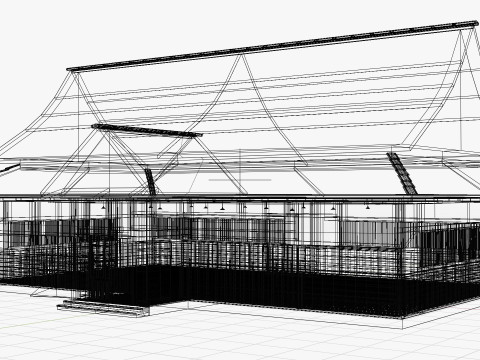 Japanese Training House - Dojo 3D Model