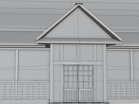 Japanese Training House - Dojo 3D Model