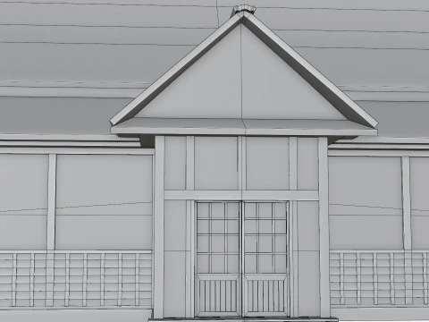 Japanese Training House - Dojo 3D Model