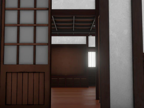 Japanese Training House - Dojo 3D Model