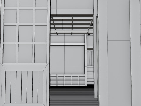 Japanese Training House - Dojo 3D Model