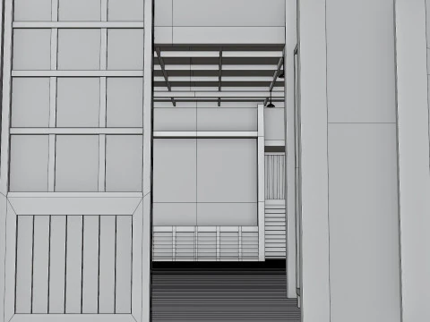 Japanese Training House - Dojo 3D Model