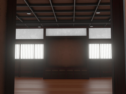 Japanese Training House - Dojo 3D Model