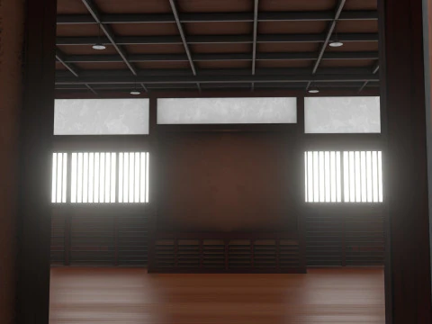 Japanese Training House - Dojo 3D Model