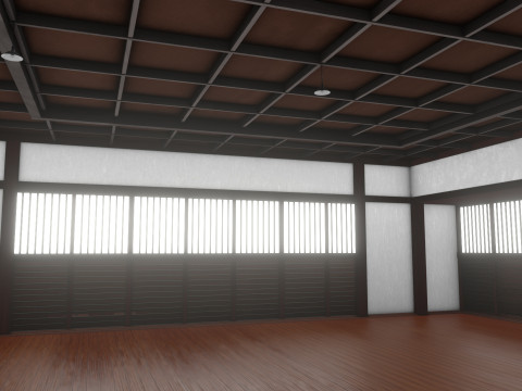 Japanese Training House - Dojo 3D Model
